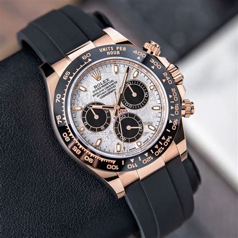 rolex daytona rose gold rubber strap replica|rolex daytona oysterflex rose gold.